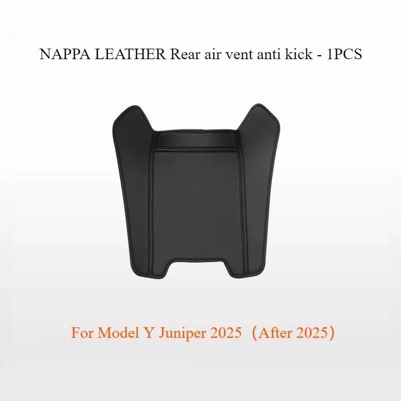 Anti Kick Pads for Tesla Model Y Juniper 2025 Whole Car Nappa Leather Interior Decoration Rear Seat Backrest Mats Accessories