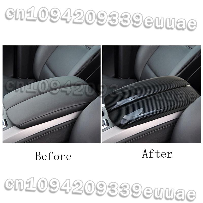 For BMW X5 X6 X7 E70 E71 F15 F16 G05 G06 G07 ABS Carbon Fiber Car Styling Center Console Lid Armrest Box Trim Protective Cover