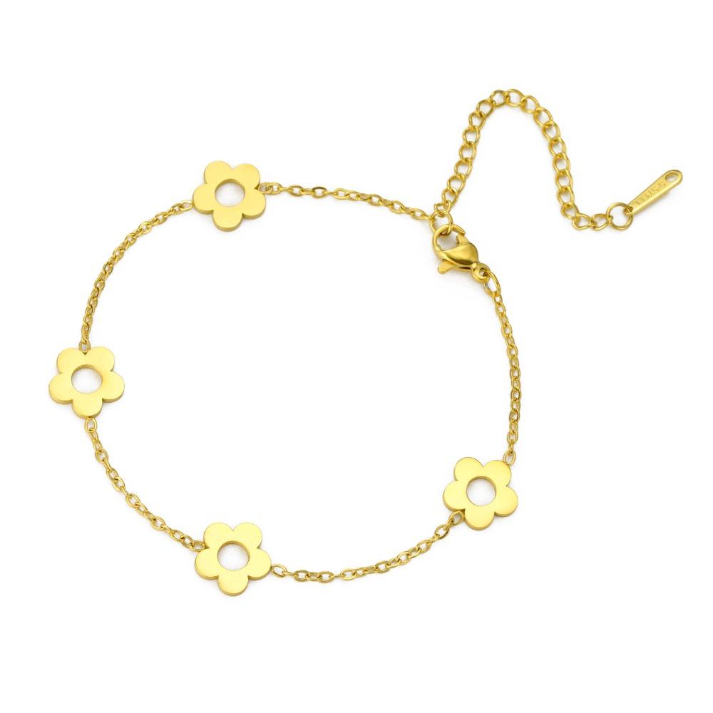 Sweet Stainless Steel Bracelet Adjustable Chain Charm Bracelet Jewelry Wrist Chain  Jewelry Gifts