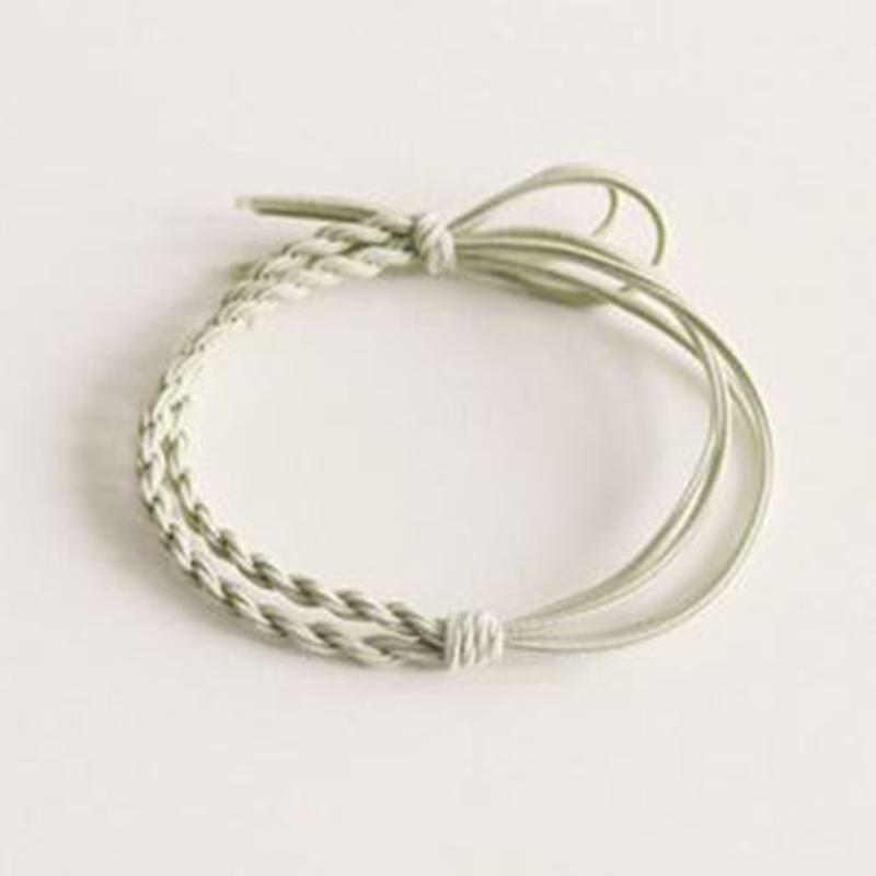 Hand-Woven Bow Head Rope Female Simple Temperament Elegant Hair Tie Gift For Girlfriends