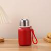 Compact Stainless Steel Flip-Top Insulated Bottle with Lanyard - Ideal Gift for Students