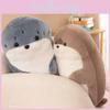 Soft And Cuddly Grey And Khaki Seal Plush Toy For Cozy Sleep And Comforting Pillows