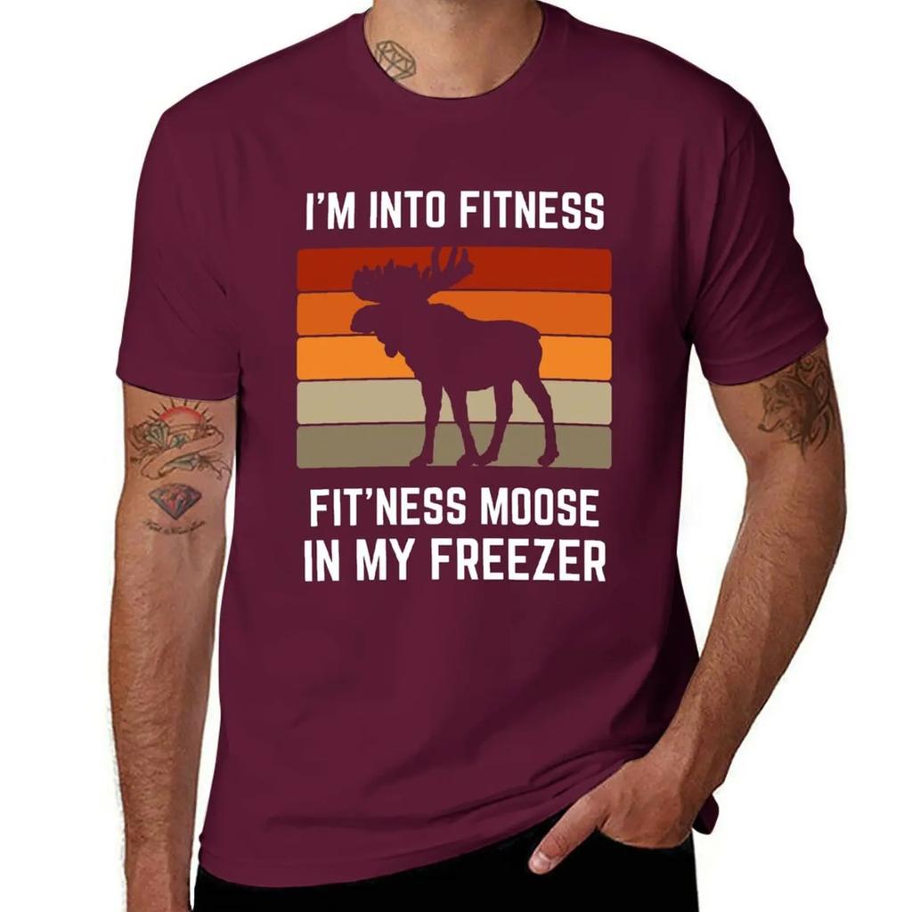 Im Into Fitness Fitness Moose In My Freezer Hunting TShirt Anime Vintage Anime Shirt T Shirt Men