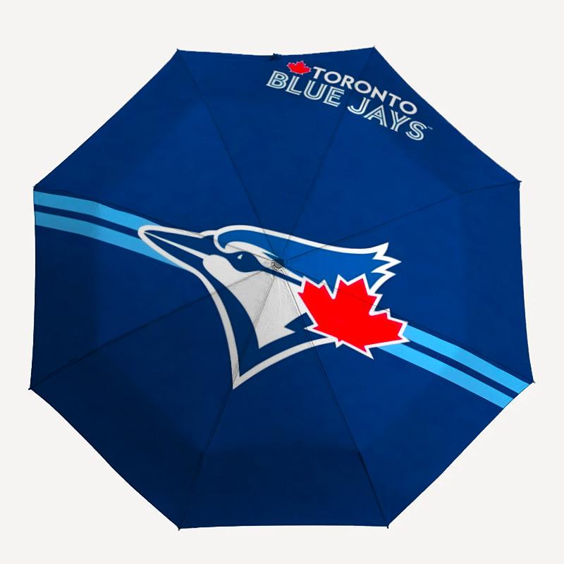 1pc Toronto Blue Jays Umbrella, Sun Protection, And UV Shielding. It Has Eight Sturdy Ribs for Outdoor Use And Perfect As a Holiday Gift