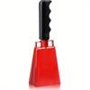 Iron Cowbell with Handle Hand Percussion Cowbells Red White Cow Bells Cheering Bell Atmosphere of The Group