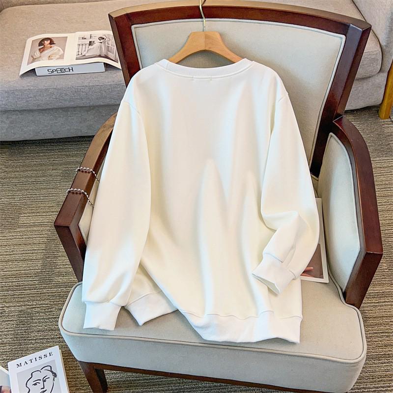 Plus Size Loose Autumn/Winter Hoodie - 200/350 Jin (Chest: 150/160-1155)