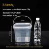 Food-Grade Square Plastic Bucket with Lid