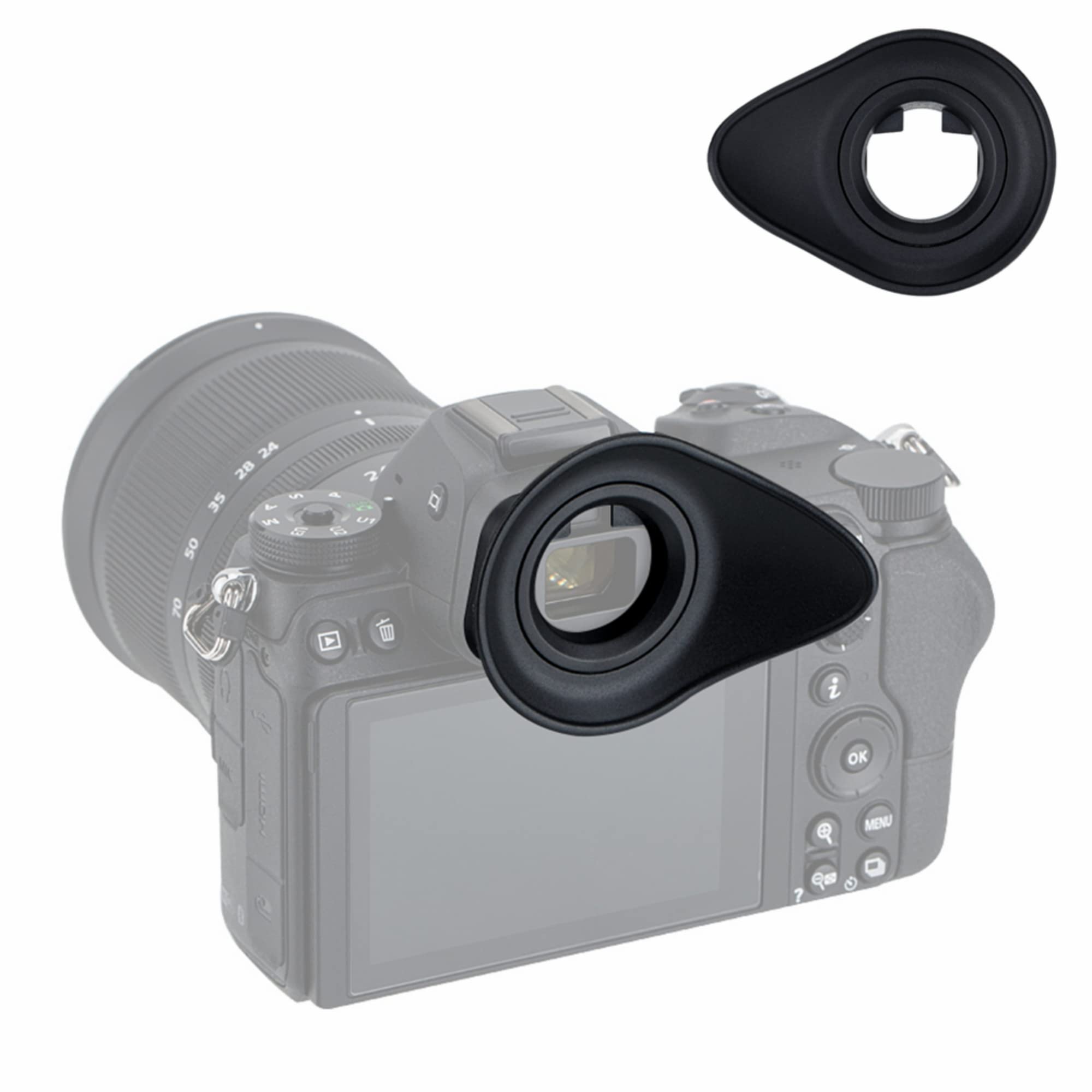 

JJC Nikon Eyecup Compatible with Nikon and Z7 Made of ABS and Viewfinder Freely Adjustable Mirrorless Camera Black DK-29 Z5II, Z6III, Z6II, Z7II, Z5,