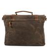 Waterproof Oil Wax Canvas with Leather Briefcase Retro Business Men's Bag Shoulder Messenger Portable Patchwork Bag