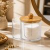 3-in-1 Wattestäbchenhalter Transparente staubdichte Wattepad-Box Badezimmer-Taschentuchspender Multifunktionaler klarer Tischorganizer