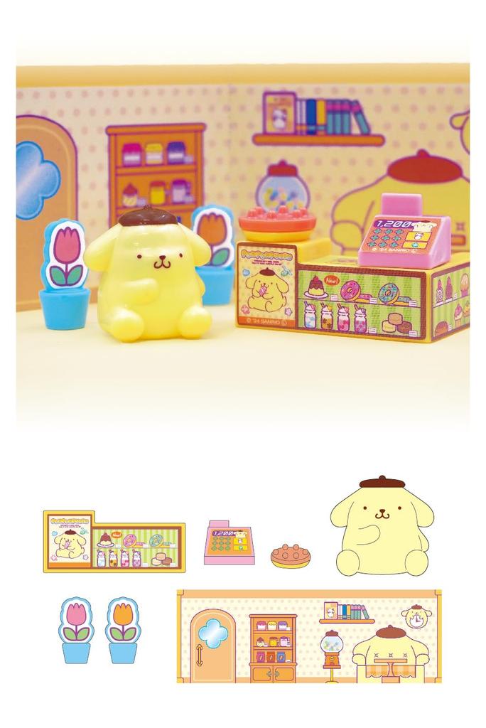 Onoeman Sanrio Characters HAPPY Cute Cafe 8-Piece Candy ToyGum