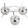 Stainless Steel Condiment Seasoning Containers Pots Set Salt Pepper Sugar Storage Organizers