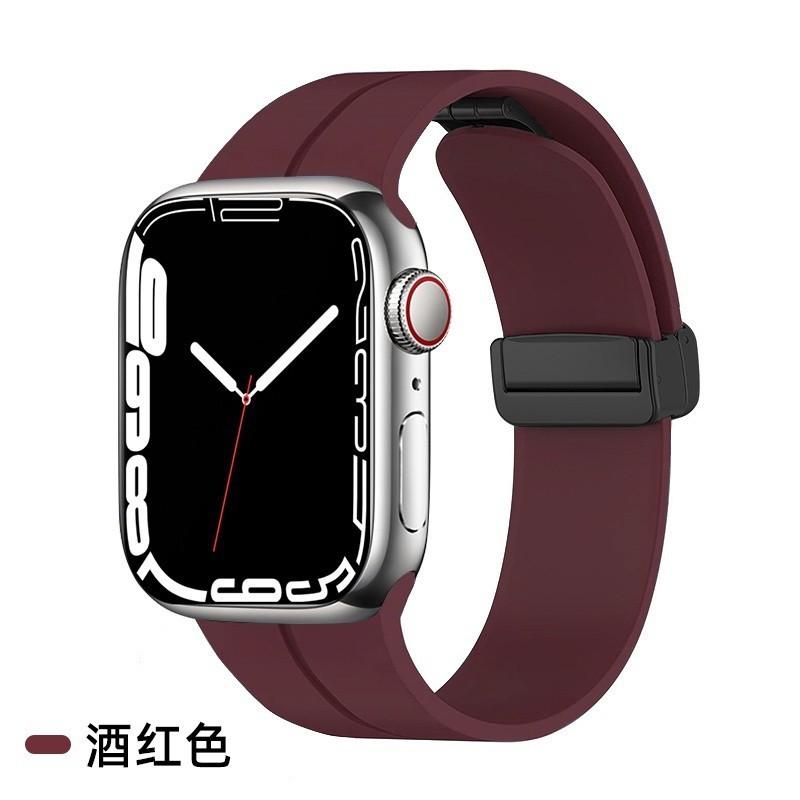 Magnetic Strap For Apple watch ultra band 49mm 45 mm Silicone Bracelet iWatch Series 7 8 se 6 5 3 44mm 45mm 40mm 41mm 42mm 38mm