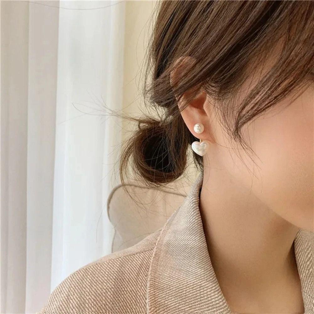 Love Little Love Pearl Earrings Pearl Elegant and Minimalist Earrings Cute Pearl Earrings  Women