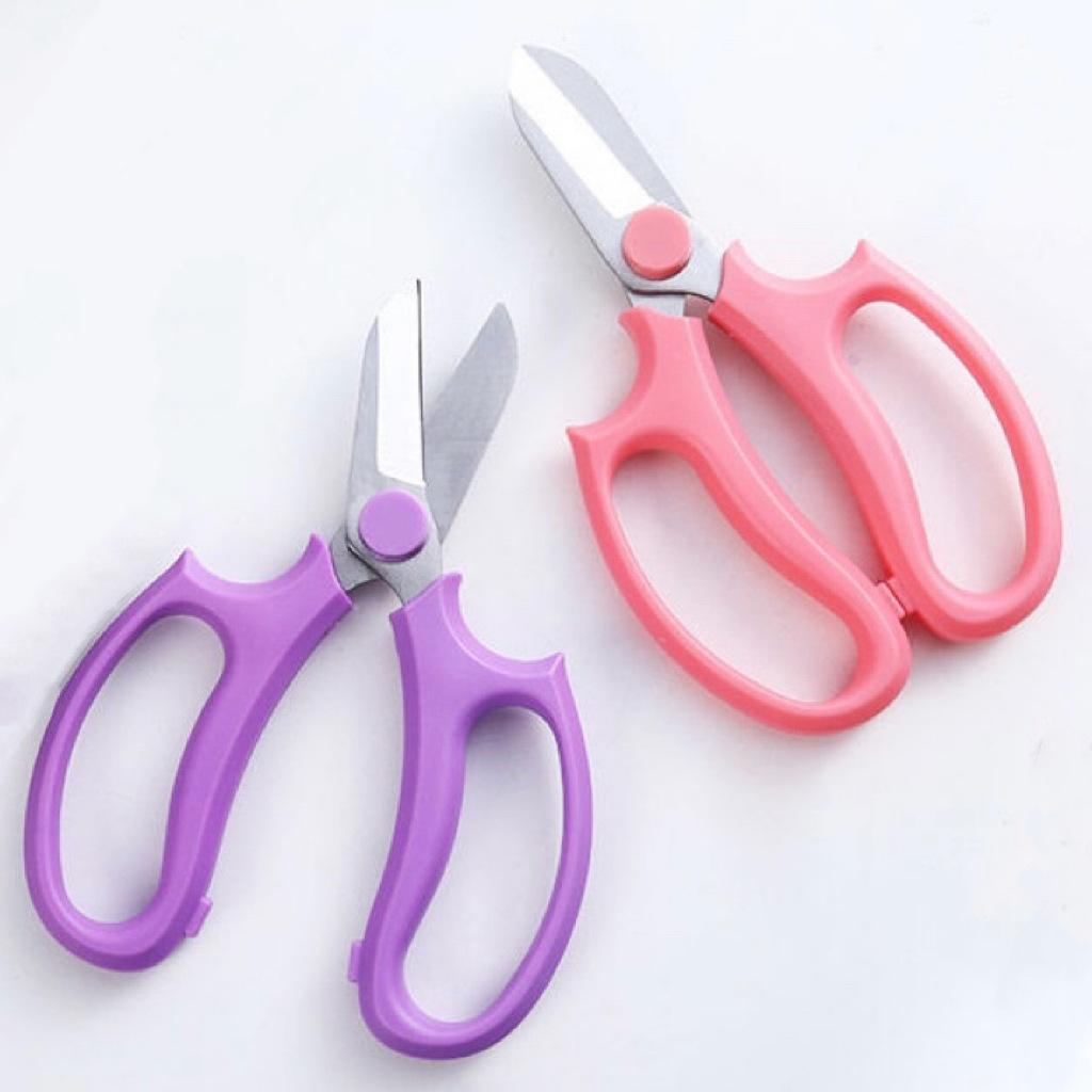 1Pc Classic Style Stainless Steel Garden Scissors, Wide Blade, Manual, No Power Needed, for Floral Arrangements and Pruning - Home Gardening Tool