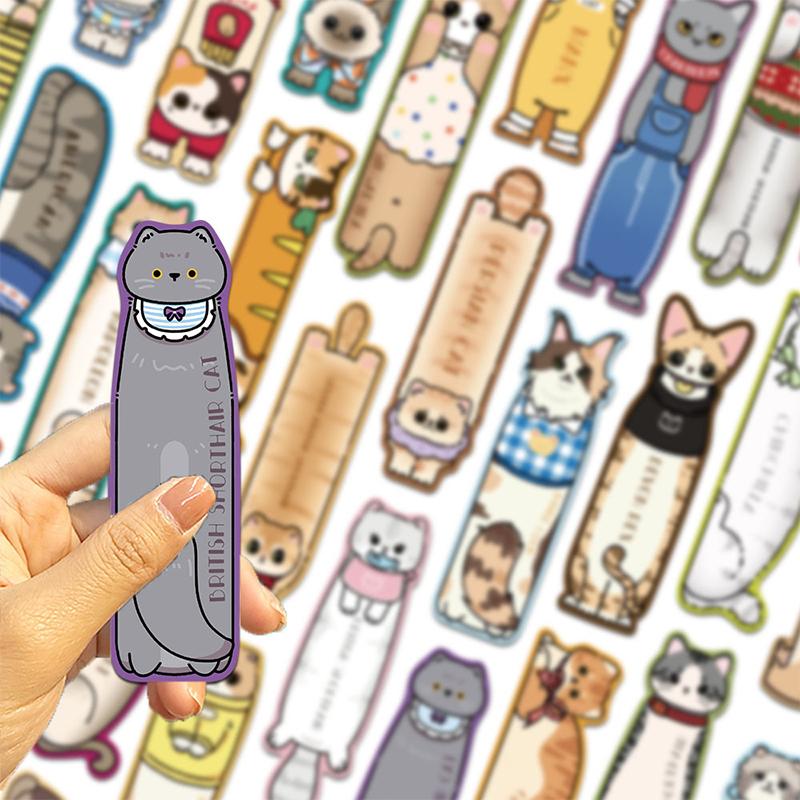 30Pcs Cartoon Kawaii Cat Bookmark Reading Books Diy Library Office Books Page Markings Cute Animals Bookmarks Students Gifts