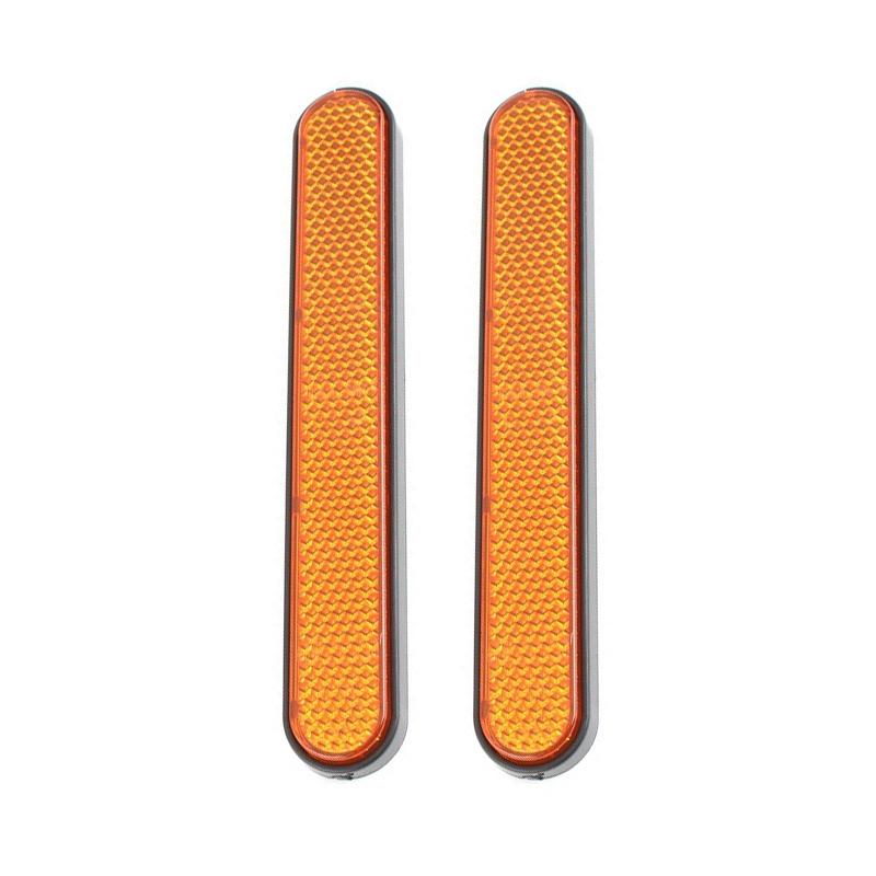 1Pair Motorcycle Long Oval Reflector Front Fork Reflective Sticker Warning Sign Front And Rear Mudguard Reflectors Car Accessory