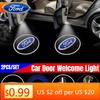 Car Sticker Ford New 2025 Hot Led Car Door Welcome Light Projector Lamp for Ford Mustang Shelby Focus Fusion Transit Fiesta Mond