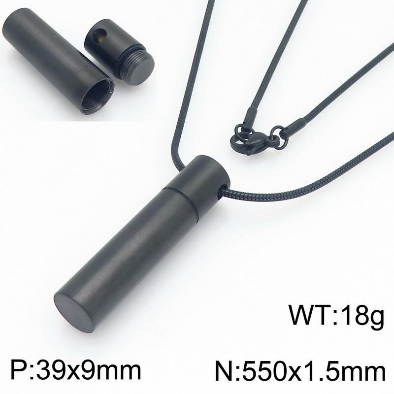 Simple Commemorative Pet Necklace Cylinder That Can Be Unscrewed to Store Men's and Women's Necklace Pendants
