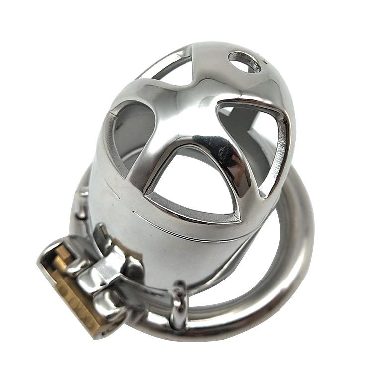 FRRK 6cm SM Male Chastity Device Chastity Lock Penis in Cage with Keyholder Metal Chastity Cage for Man