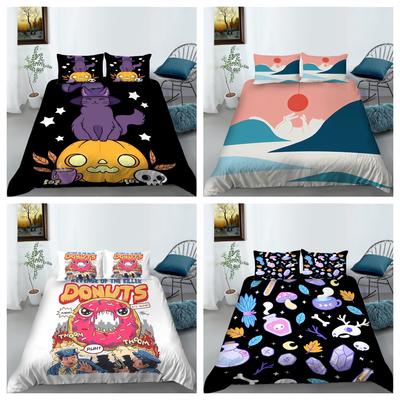 Bedding Set Cover Cartoon Ice Cream Pillowcase Duvet Cover Set Comforter Cover Set