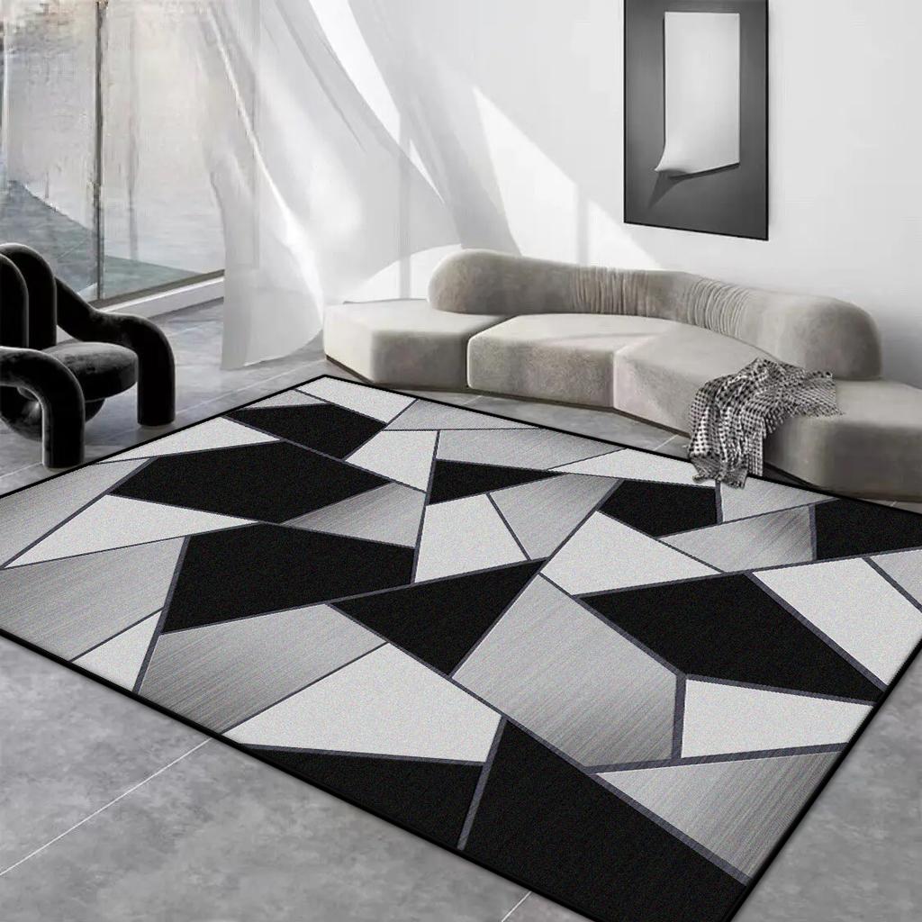 Tappeti geometrici in stile nordico grandi per soggiorno facili da pulire tavolini da caffè tappeto antiscivolo camera da letto guardaroba lavabile zerbino