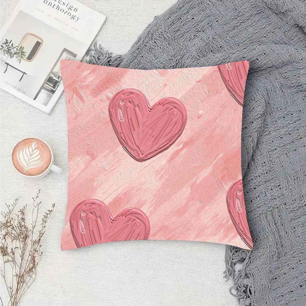 Valentines Day Love Heart Pillow Case Sofa Cushion Cover Room Home Decoration