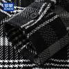 ROMON Men's Autumn/Winter Plaid Long Sleeve Casual Shirt with Pockets