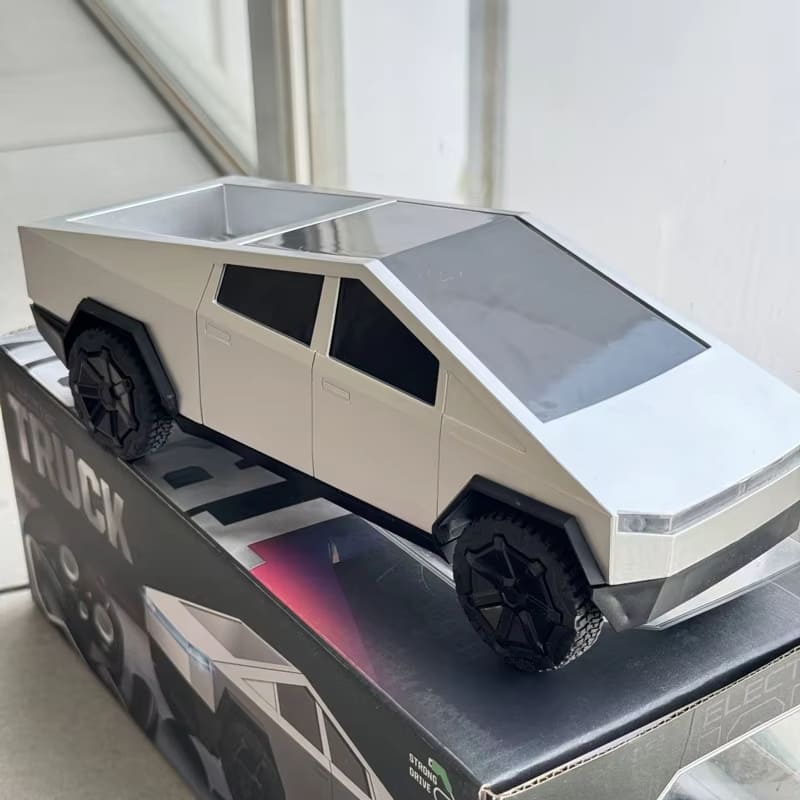 Children's Simulation Remote Control Toy Car Tesla Cyber electric Racing Car Alloy Model Sound and Light Pull Back Collection Ornaments Boy Gift