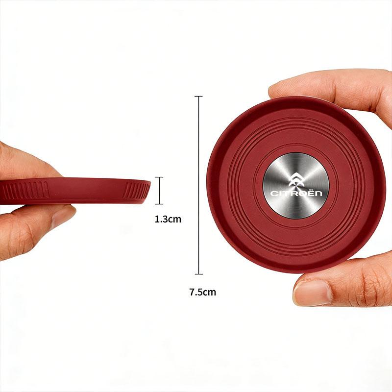 2Pcs Anti-Slip Silicone Car Coaster Cup Holder Leak-Proof Pad For Citroen C3 C5 C5X C4 e-C4 X e-C3 C-Elysee Berlingo C1 C1 C6 C2