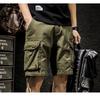 Men's Heavy Retro Mid-Length Casual Workwear Shorts by American Fashion Brand