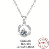 Elegant S Silver Synthetic Zircon Pendant Necklace The Simple Design Is Dazzling and Makes It the Perfect Gift for Her, Suitable for Everyday Wear or