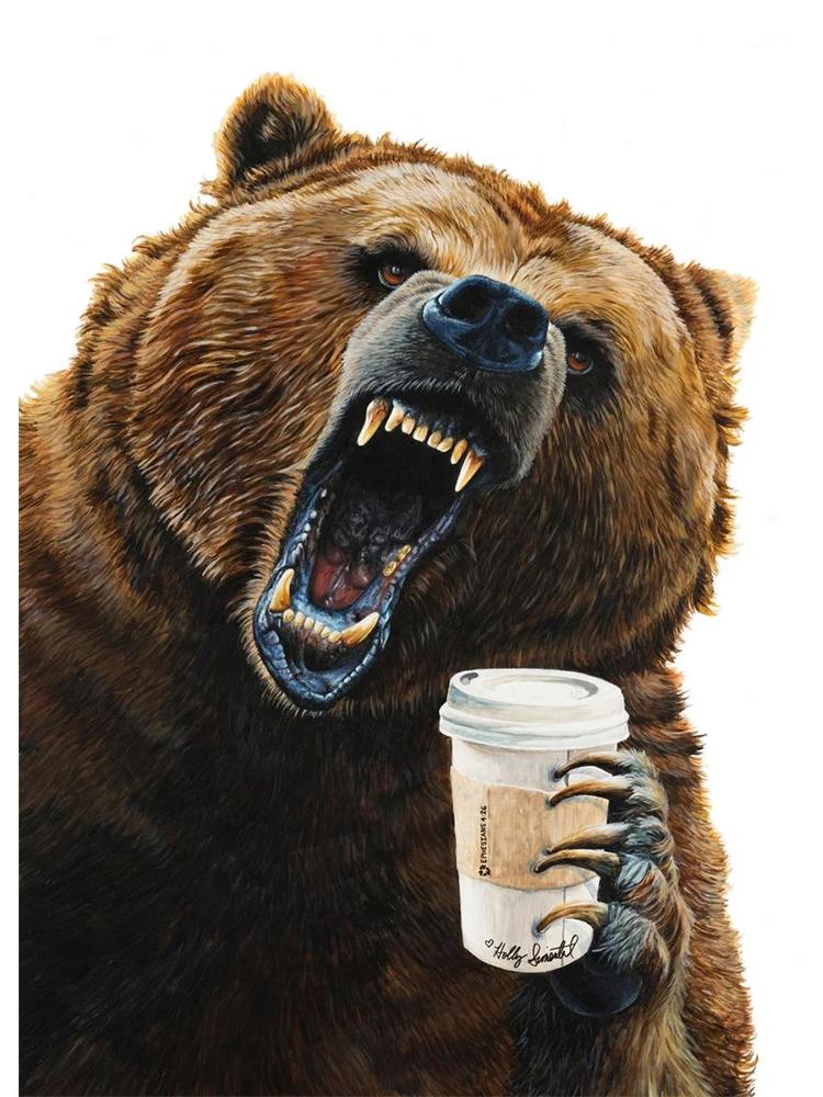 Animal amuzant Tigru Bufniță Câine Pisică Băutură Cafea Poster Pânză Pictură Lama Latte Cafea Artă Imagine pentru Cafenea Decorare