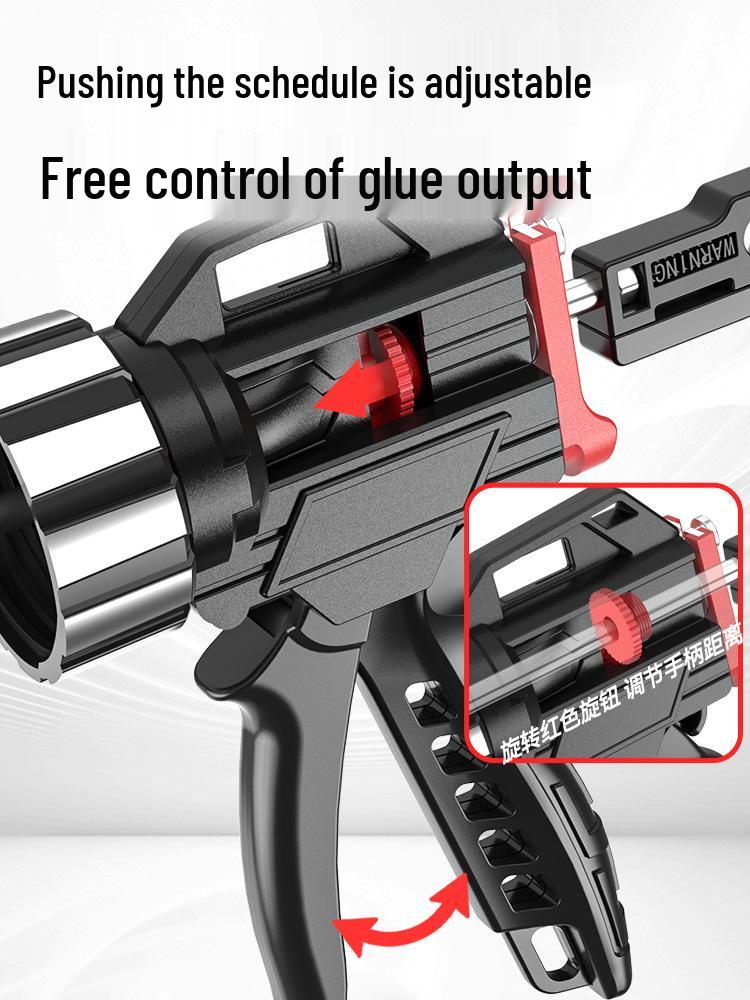 Automatic Glass Glue Gun with 26 Bearings - Labor-Saving Caulking Tool for Structural Adhesive