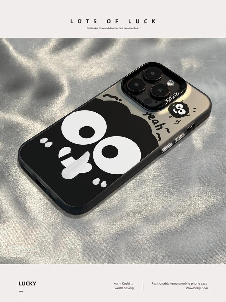 Funny smiley face small briquettes for apple 15promax mobile phone case advanced sense 14/13/12 all-inclusive 11 explosion