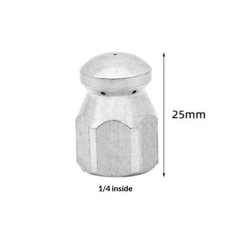 1Pcs Stainless Steel Quick Connect 1/4 Thread Pipeline Cleaning Rotating Spray Head Water Mouse Head Set Nozzle Tools
