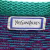 Yves Saint Laurent 90s Old Nordic Pattern Long Sleeve Knit Cardigan M Women Used