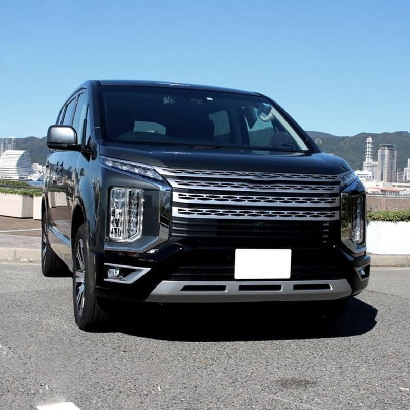 For Mitsubishi Delica D:5   ABS chrome  front Fog Lights Cover Head Headlights Lamp Decoration Stickers Car Accessories
