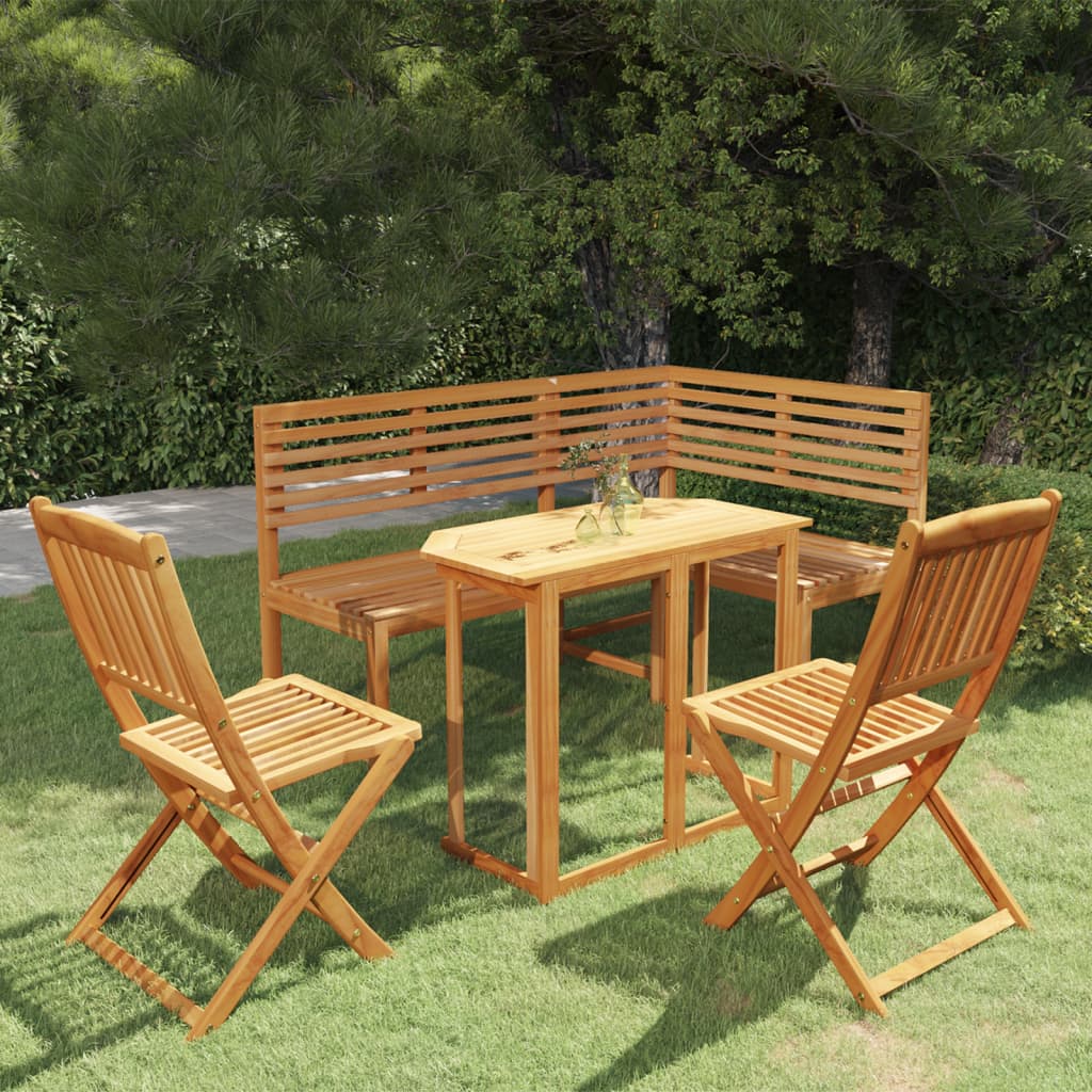 Buy 4 Piece Bistro Set Solid Acacia Wood at affordable prices — free
