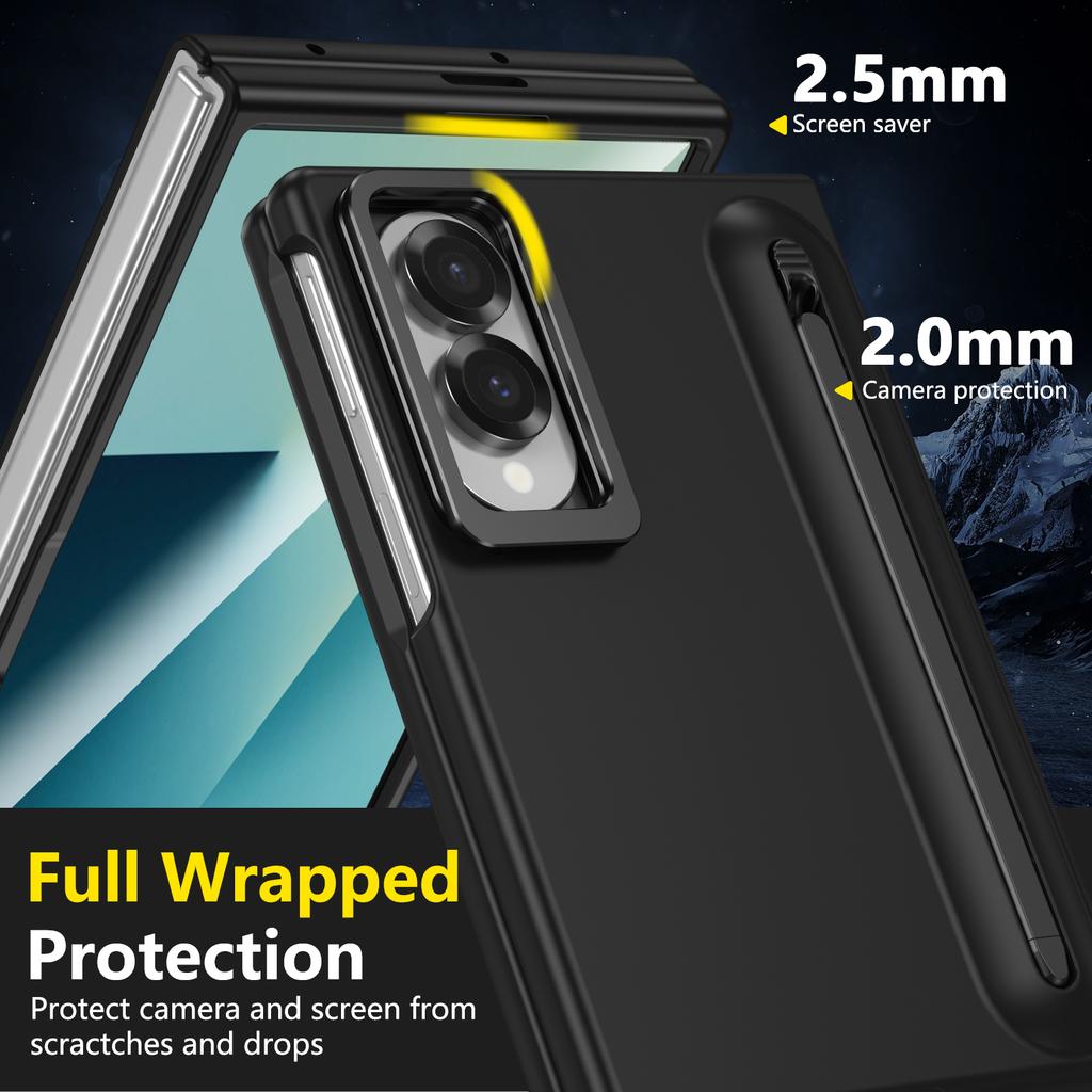 Für Samsung Z Fold 8 7 6 5 4 8 Ultra Linsenschutz Legierter Rahmen Ständer Hülle Mit Touch-Stift Displayschutz Stoßfest Sturzfest