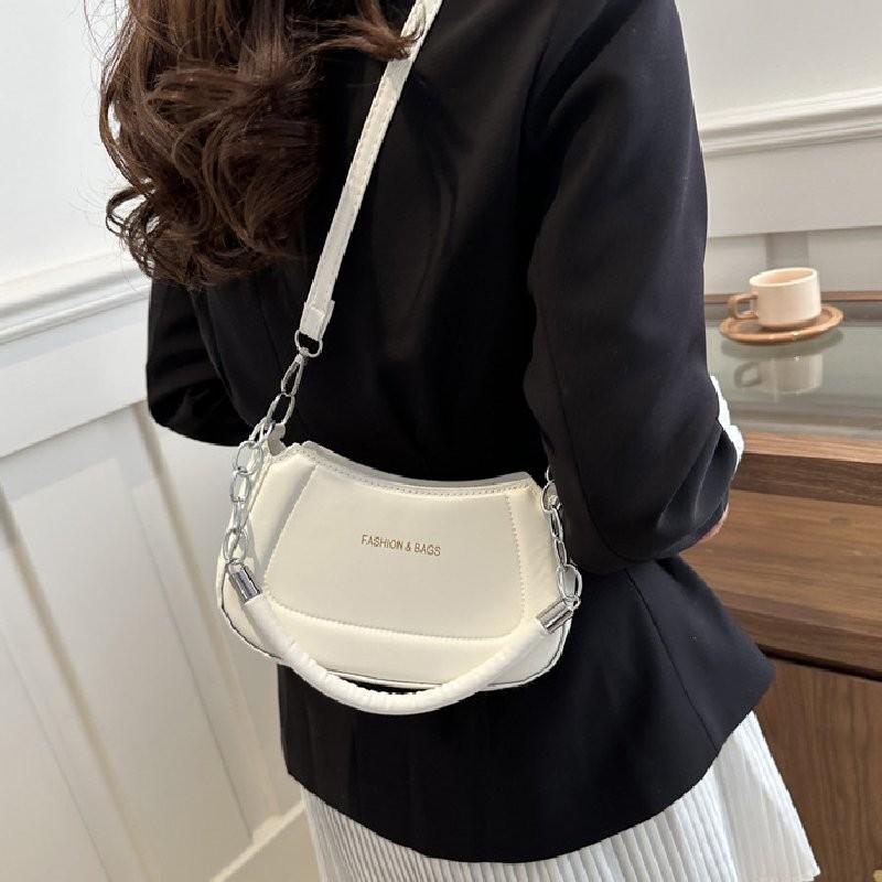 Chic Pu Leather Shoulder Bag New Design Vintage Style For Street Fashion