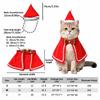 Lace Trim Pet Christmas Costume Soft Fabric Cat Xmas Clothes  Home Holiday Decor