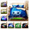 Watercolor Soccer Children Duvet Cover Set King Queen Double Full Twin Single Size Bed Linen Set