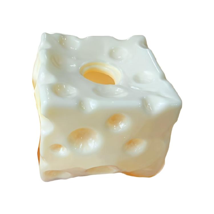Large Cheese Shape Stress Ball Safe Rubber Simulation Cheese Squeeze Toy Sensory Ball For Relaxation Birthday Gift