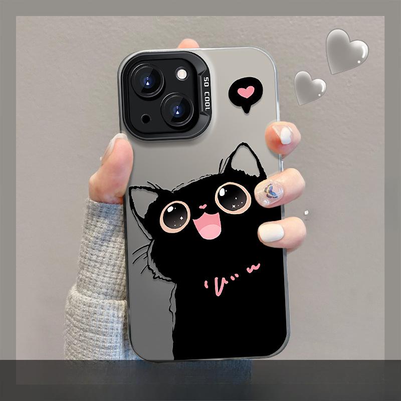 

Подходит для Huawei Mate60 Чехол для мобильного телефона Nova12/11 Love Cat Невидимый кронштейн Honor 200 Цвет серебристый матовый Huawei P60 Pro