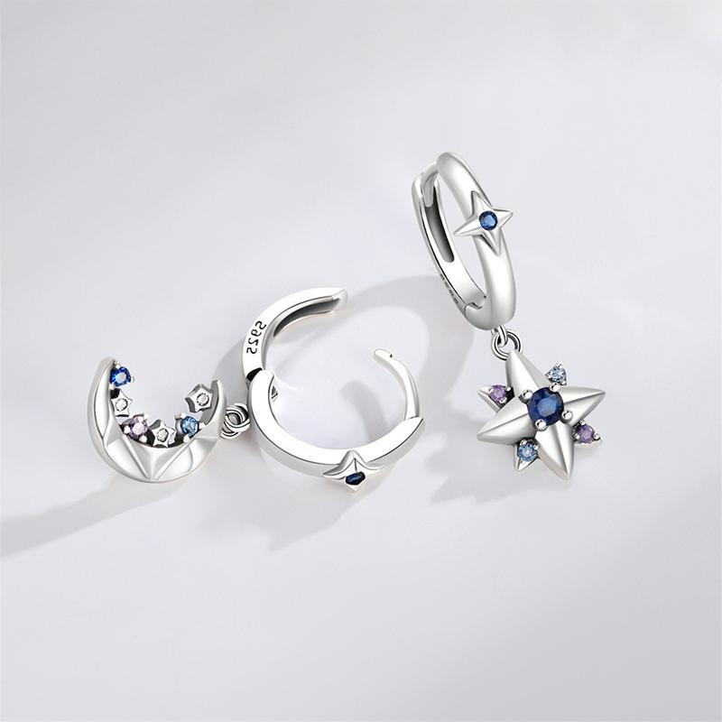 barbie Earrings [Pure Silver·Original Design] Stars and Moon, High-end Temperament, Ins Style Confession Exquisite Gift Box #lucky S925 ZJYES-YS-169