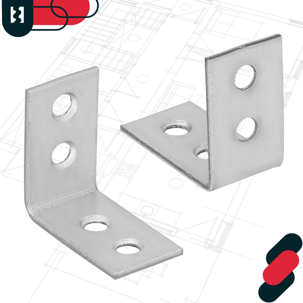 Carpenter's Angle, Construction Connector, Steel, Galvanized, 30X30X17 Mm, 100 Pcs