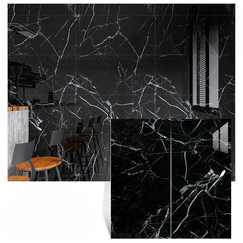 600mm×300mm Marmor Kjøkken Oljebestandig Film Komfyr Vanntett Fuktsikker Selvklebende Tapet Benkeplate Skap Renovering Fliseklistremerke