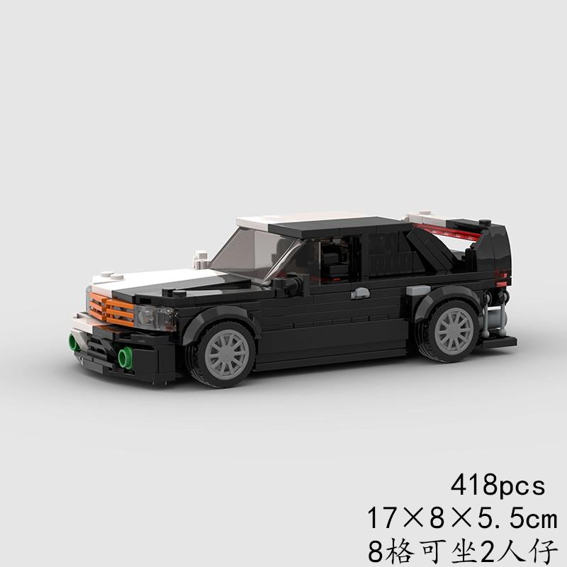 

190E MOC Speed Car Creative Super Race Vehicle Model Building Block Racing Rally Sports Brick Christmas Gift Toy City technical
