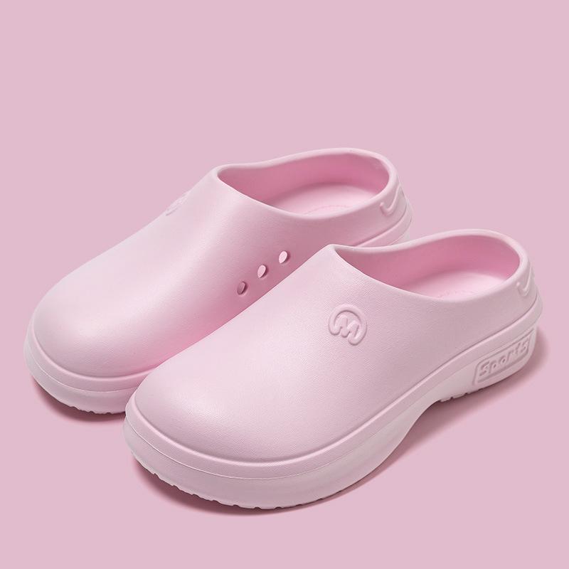 

Новые летние женские сандалии, садовые сандалии, отпускные пляжные шлепанцы, нескользящие, из ЭВА, для дома 36/37 розовый